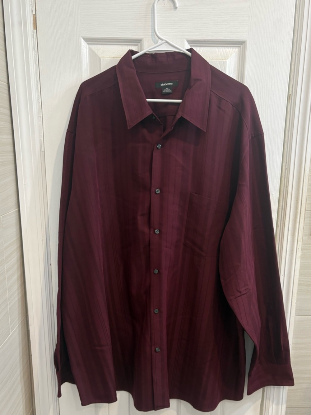 NWOT Claiborne maroon button down 3XL